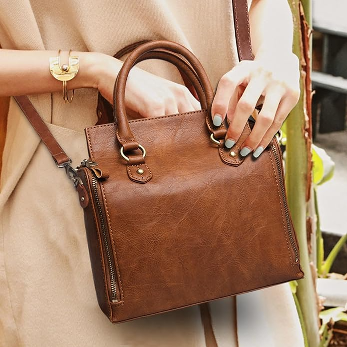 Sac à Main Vintage en Cuir group pour Femme